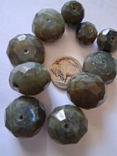 Labradorite 10 Faceted Beautiful Big Beads MAKE OFFERS picture