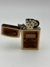 ZIPPO GOLDEN TORTOISE SLIM LIGHTER 1977 with BOX & INSTRUCTIONS picture
