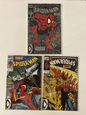 Spider-Man #1 2 3 (Silver McFarlane Variant) Marvel 1990 VF/NM Lot Of 3 picture