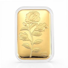 24K Golden Love Rose Emboss Sheet 31x45.5mm 10mg picture