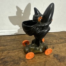 Vintage 50’s Halloween ROSBRO TICO tOYS Hard Plastic WITCH Candy Container 6”  picture