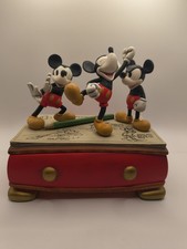 Disney’s Character Mickey Mouse Figurine Jewelry Box- NO WATCH-READ Collectible picture