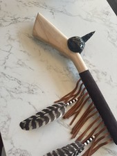 NATIVE AMERICAN Indian War Club. Made By Enrolled Member of Cherokee Tribe. 24” picture