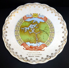 Vintage 1915 Panama canal comemorative china plate B.H. Dirksen Woden Iowa  picture