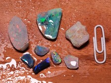 BLACK OPAL RUBS / Preforms - 9.89 ct - Lightning Ridge, Australia picture
