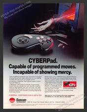 Suncom CYBERPad Sega Video Game 1990s Print Advertisement Ad 1993 picture