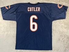 Chicago Bears NFL Team Apparel Jersey Large Jay Cutler #6 Blue Football L picture