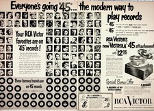 1949 RCA Victor 45 RPM Records Victrola Attachment Ad Ephemera picture