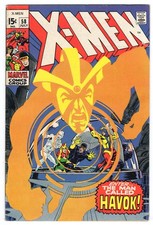 X-Men 58 1969 Marvel Comics VG/F 5.0 1st App Havok in Costume Cyclops Angel picture