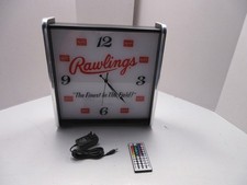 Rawlings Finest in the field LED light up Advertising wall clock Brand New picture
