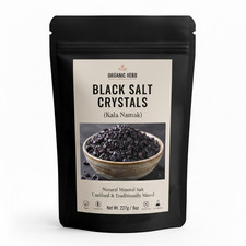 Organic Herb Black Salt Crystals 8 oz (227g) Natural Indian Kala Namak Spice picture