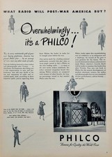 1945 Philco Radios Print Ad Wall Art Decor Ephemera Buy War Bonds picture
