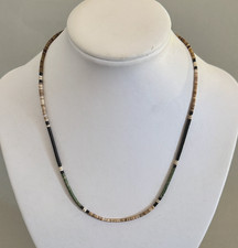Vintage Santo Domingo Heishi  Necklace Multi Shell And Stones ..Turquoise picture