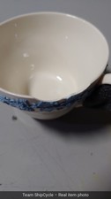 DEFECTIVE 2 Vtg Wedgwood Cup SaucerEtruria  Barlaston Embossed Queens G3D picture