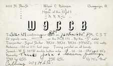 Vintage Amateur Radio QSL Postcard, 1939, W9CCB, Champaign, IL, Scott #804 picture