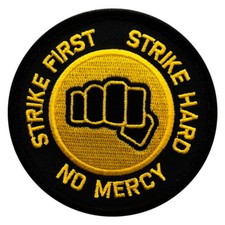 Cobra kai Strike First Strike Hard No Mercy Patch [Hook-3.0 INCH MTS7] picture