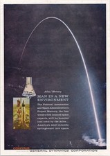 Convair General Dynamics Project Mercury Atlas Rocket NASA Vintage 1960 Print picture
