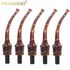 MUXIANG 5pcs 3mm Bent Pipe Stem Saddle Mouthpiece For Briar Tobacco Pipe DIY picture