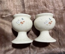 Set Vintage International China Marmalade Candlestick Holders Goose Cherry picture