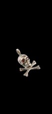 pendant Unique Antique Soldiers WWII Central European amulet skull red ruby eyes picture