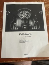Kali Malone The Great Organs Los Angeles 03/15/25 Concert Program picture