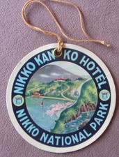 Vintage Original Nikko Kanko Hotel * Nikko National Park Japan Luggage Golf Tag picture