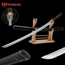Shinwa Midnight Bamboo Katana - Damascus Steel Battle Ready Sharp Real Sword picture