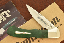 REMINGTON UMC USA by BUCK GREEN WOOD BULLET LOCKBACK KNIFE R50032 2019 (34242 picture