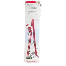 Vintage 2006 Mr. Christmas Stepping Santa Ladder Lights 15 Carols Tested Works picture