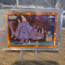Topps 2025 Chrome SpongeBob SquarePants #172 Sea Rhinoceros  Orange  /25 07/25 picture