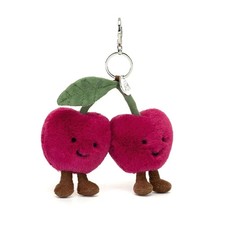 Jellycat Amuseables Cherries Bag Charm Key Chain Plush Cute Gift New with Tags picture