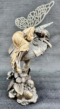 Genesis Fine Arts Little Fairie Sleeping Hand Painted Cold-Cast Bronze Figurine picture