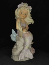 Vintage Coral Kingdom 6” Athena Mermaid  Enesco 1993 #533025 Shimmer Stone picture