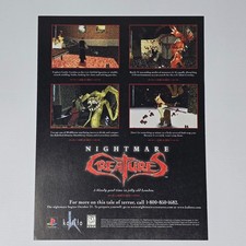 Nightmare Creatures PlayStation 1 PS1 Terror Print Ad/Poster Promo Art picture