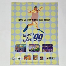 Bust A Move 99 Nintendo 64 N64 PlayStation 1 PS1 Bubbling Print Ad/Poster Art picture
