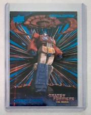 Upper Deck 2026 Transformers The Movie OPTIMUS PRIME BLUE FOIL ENERGON PARALLEL picture