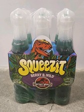 Squeezit Juice Drink Jurassic Park The Lost World Berry B Wild SEALED 1997 - 6pc picture