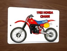 1983 HONDA CR480R Dirt Bike Motorcycle Motocross 8x12 Metal Wall Sign picture