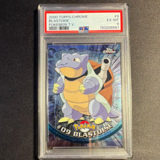 2000 Topps Chrome Pokemon TV Blastoise Hologram #9 PSA 6 150206681 picture