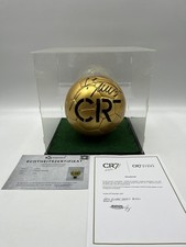 Cristiano Ronaldo Signed Portugal Soccer Ball Real Madrid Autograph Gold picture