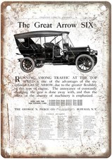 1908 Pierce-Arrow Vintage Automobile Ad Retro Look Metal Sign AM8482 picture