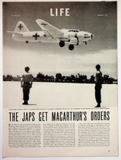 1945 LIFE Magazine WWII Japanese Surrender MacArthur Orders Ephemera picture