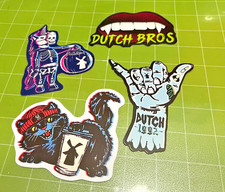 Rare Vintage Dutch Bros - Set of 4  Reproduction Stickers picture