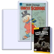 10 BCW Golden Age Comic Book Hard Plastic Topload Holders Rigid Book Protector picture