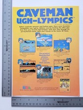 Caveman Ugh Lympics Electronic Arts Vintage Computer Print Advertisement picture
