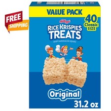 Rice Krispies Marshmallow Squares - Tasty Snack Bars for Kids, 40 Count picture
