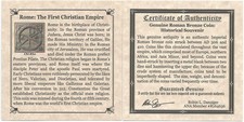 ROME: FIRST CHRISTIAN EMPIRE Bronze Coin Dynasty of Constantine Christian Gift picture