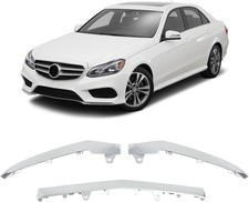 3Pcs Chrome Front Bumper Lip Moulding Trim Cover for Mercedes Benz E Class 2014- picture