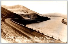 Real Photo Postcard Snake River on Old Oregon Trail near Huntington OR RPPC picture