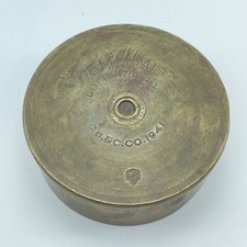 WWII 1941 75MM M18 Brass Shell Casing Base Trench Art Catchall Coin Dish 3.25in picture
